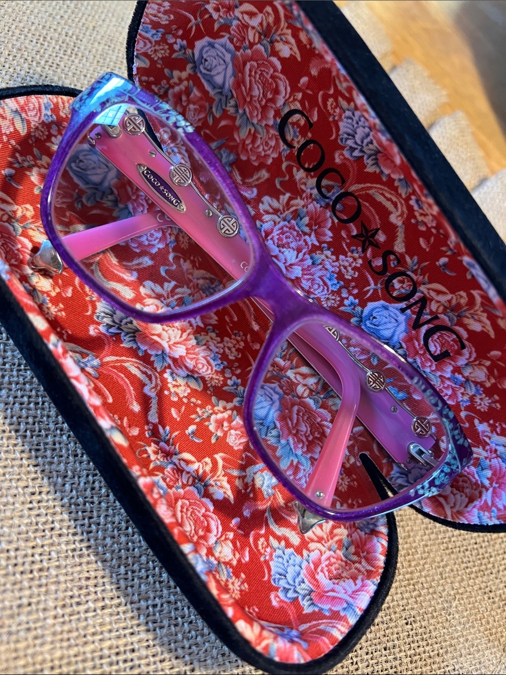 Coco Song Luxury Glasses Frame with Velvet Eyeglass Case